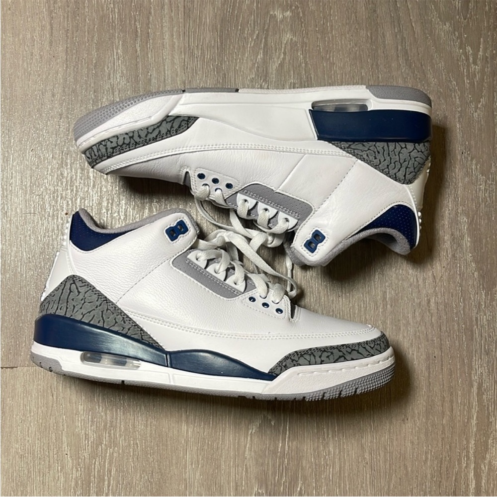 Nike Air Jordan White and Blue Sneakers
